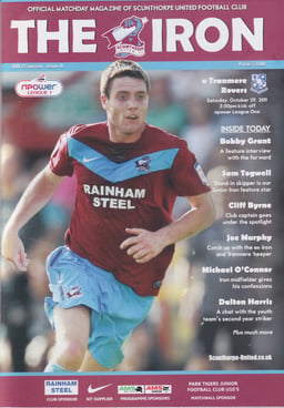 Scunthorpe United v Tranmere Rovers Match Programme 2011-10-29
